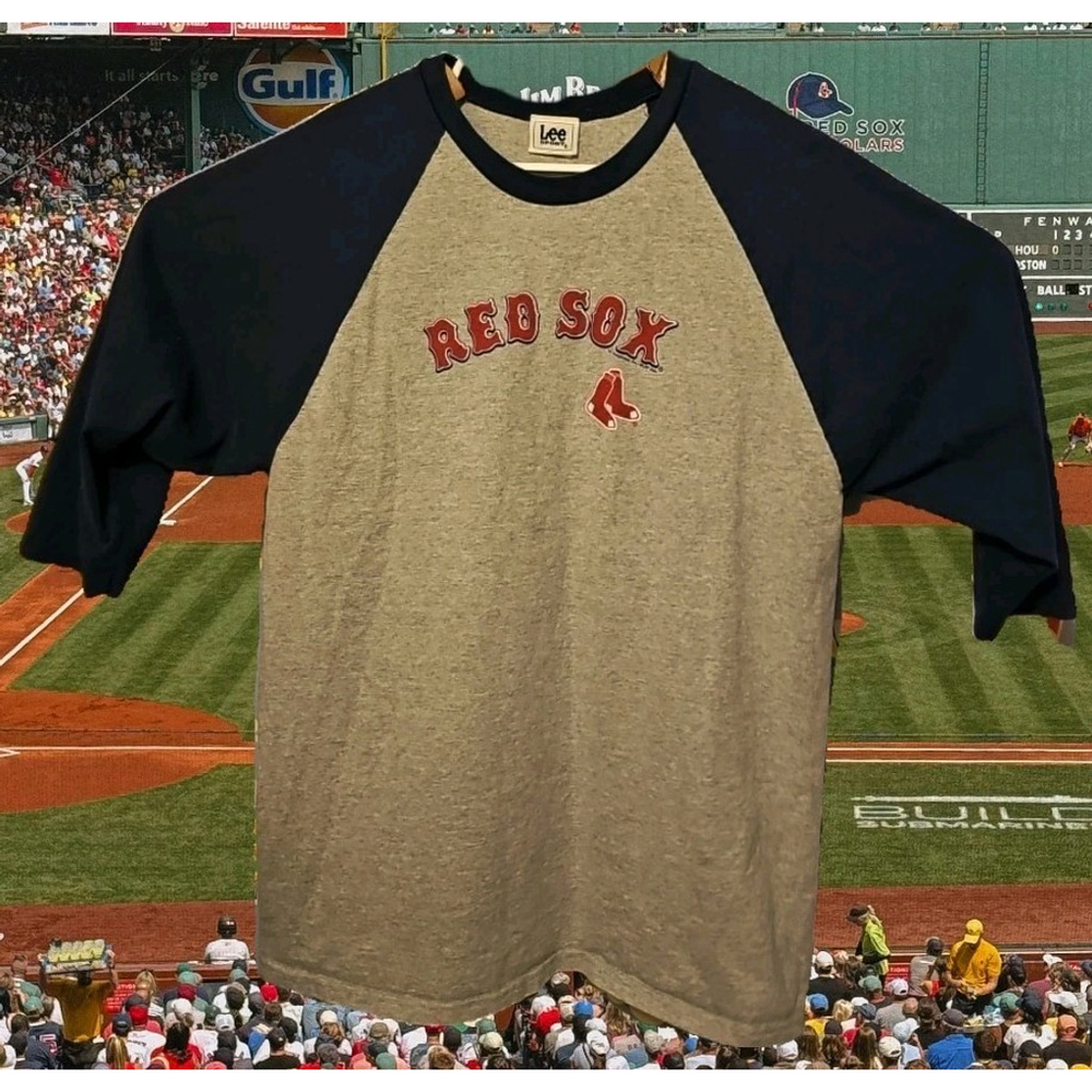 Vintage Boston Red Sox Lee Sport 3/4 Sleeve Shirt Size Large MLB Baseball
